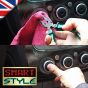 BLACK Aluminium Air-Con Knob Set for PEUGEOT 206