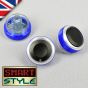 DARK BLUE Aluminium Air-Con Knob Set for Ford Focus