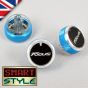 LIGHT BLUE (WITH LOGO) Aluminium Air-Con Knob Set for Ford Focus