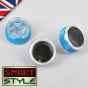LIGHT BLUE Aluminium Air-Con Knob Set for Ford Focus
