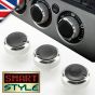 SILVER Aluminium Air-Con Knob Set for Ford Focus