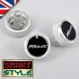 SILVER (WITH LOGO) Aluminium Air-Con Knob Set for Ford Focus