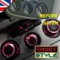 SILVER Aluminium Air-Con Knob Set for Skoda Octavia