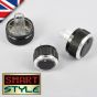 BLACK Aluminium Air-Con Knob Set for Audi A3 MK2 8P Facelift