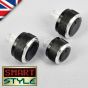 BLACK Aluminium Air-Con Knob Set for Skoda Octavia
