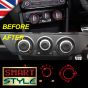 BLACK Aluminium Air-Con Knob Set for POLO MK4/MK5