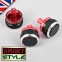 BLACK Aluminium Air-Con Knob Set for PEUGEOT 206