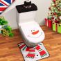 Snowman 3 PC Toilet Seat Cover Rug Set