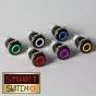 1 x SmartSwitch 19mm 12v Black Metal Latching Angel Eye Halo Illuminated LED Switch