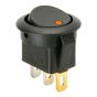 20 x SmartSwitch SPST 20mm 12V/16A Illuminated Round Rocker Switch - AMBER LED