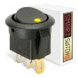10 x SmartSwitch SPST 20mm 12V/16A Illuminated Round Rocker Switch - AMBER LED