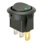 5 x SmartSwitch SPST 20mm 12V/16A Illuminated Round Rocker Switch - GREEN LED