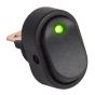 5 x SmartSwitch SPST 20mm 12V/16A Illuminated Round Rocker Switch - GREEN LED