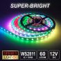 1M-5M WS2811 Fully Addressable RGB Pixel LED Strip *12V*30 or 60LED/m*FAST SHIPPING*
