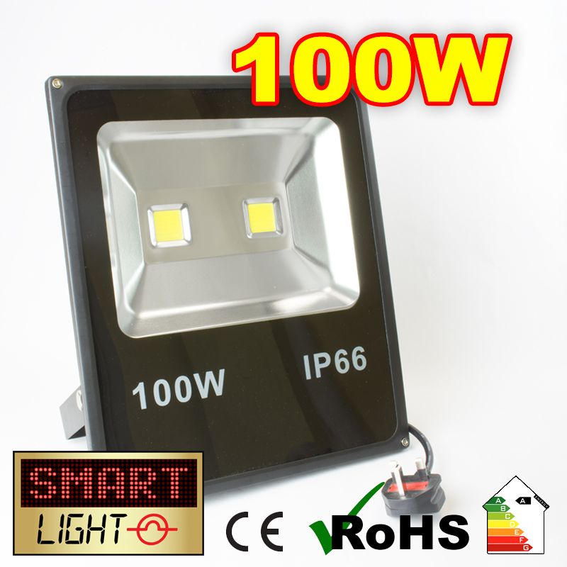 Flat Cool White LED Flood Light - 100W