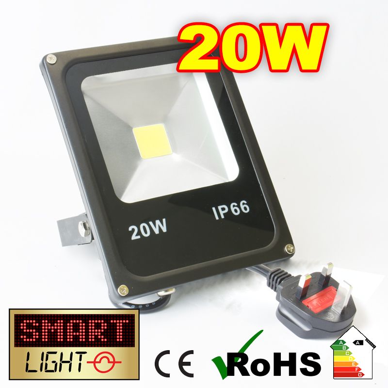 Flat Cool White LED Flood Light - 20W