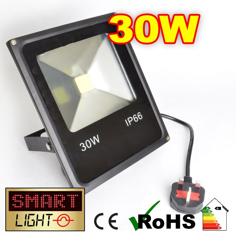 Flat Cool White LED Flood Light - 30W