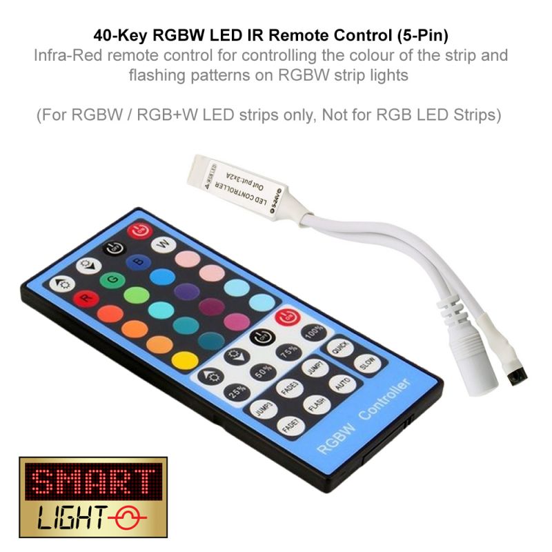 IR Remote Control for RGBW / RGB+W LED Lights