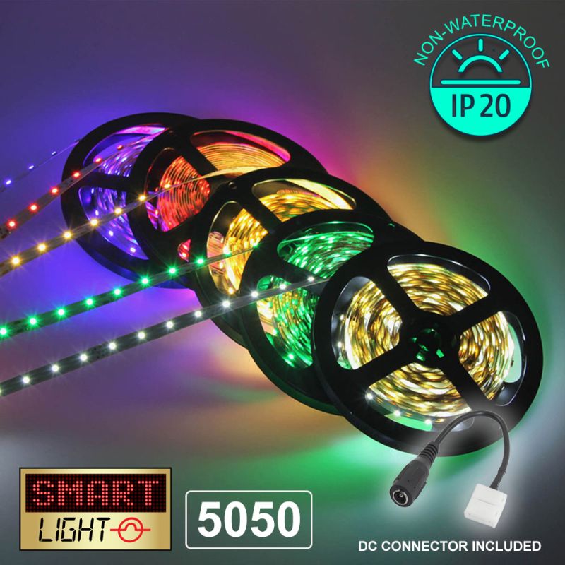 5050 5M/-10M LED Flexible Self Adhesive 12V Strip - NON WATERPROOF 