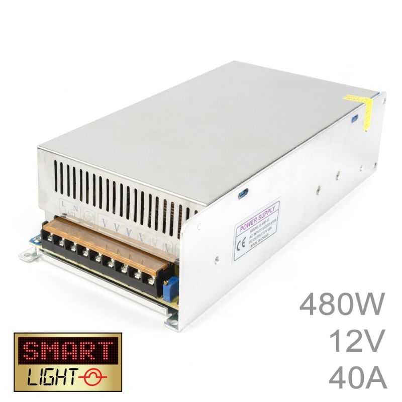 480W (12V/40A) Commercial Power Supply for LED Strips