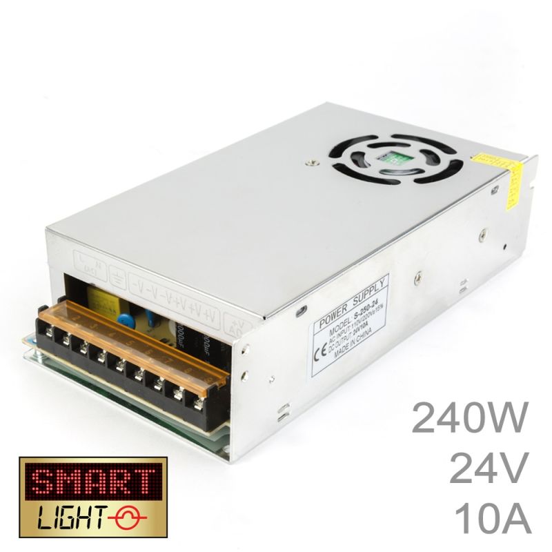 240W (24V/10A) Commercial Power Supply for LED Strips