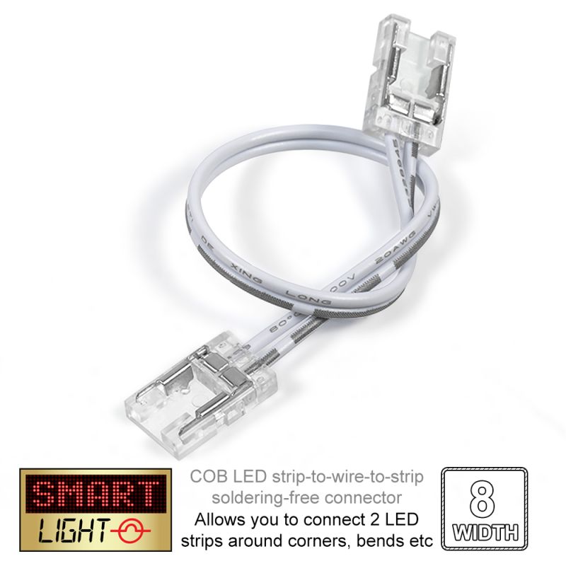 8mm Single Colour/2-pin COB-to-COB Solderless Flexible Connector (0-36V)