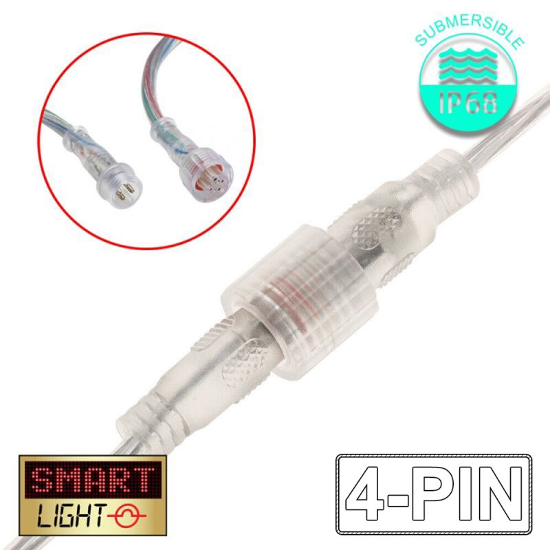 IP68 Male/Female Connector Cable - 4 Pin RGB LED