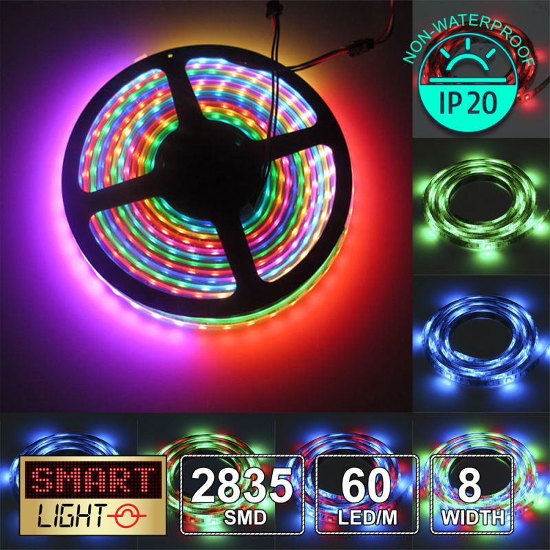 12V/5M SMD 2835 IP20 Non-Waterproof Strip 300 LED - RGB