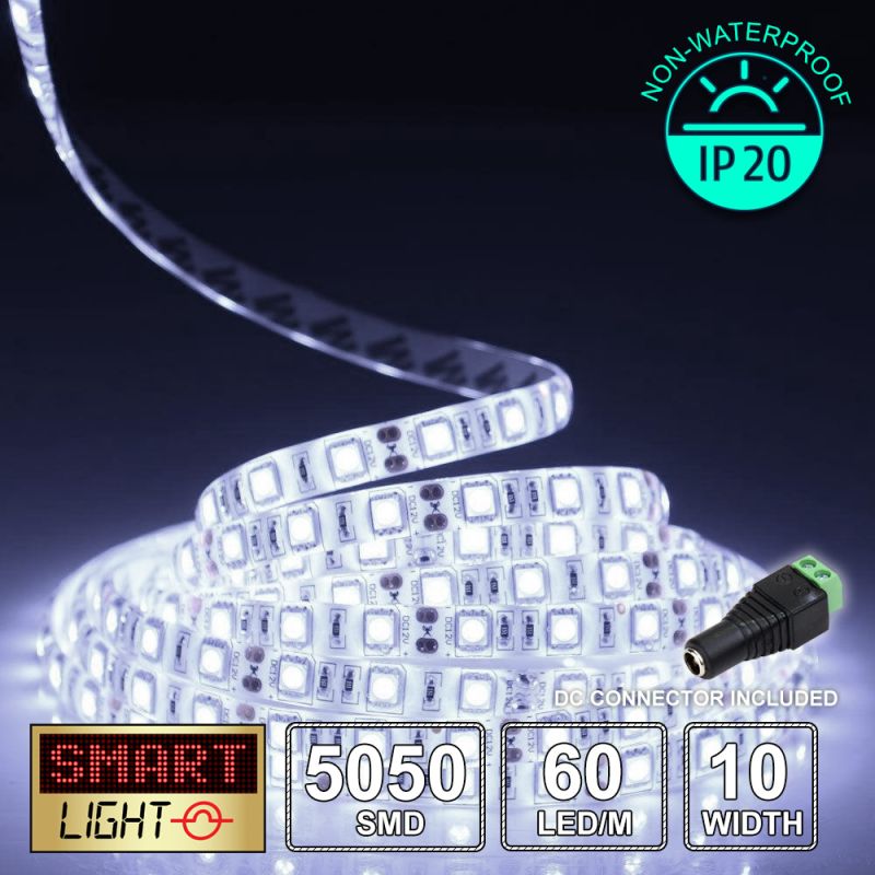 12V/5M SMD 5050 IP20 Non-Waterproof Strip 300 LED - COOL WHITE