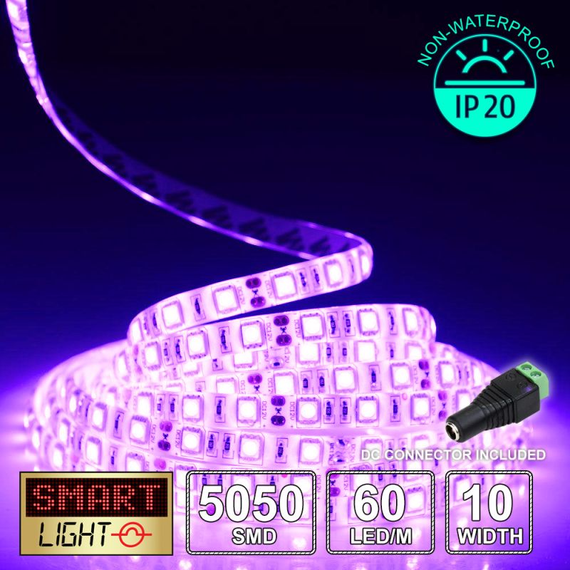 12V/5M SMD 5050 IP20 Non-Waterproof Strip 300 LED - PINK