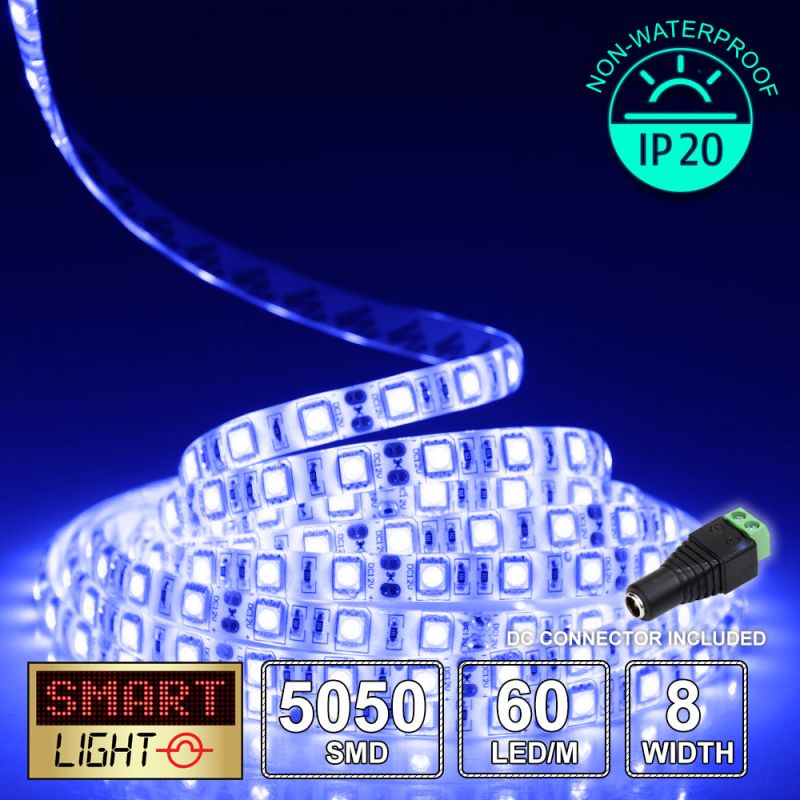 12V/10m SMD 5050 IP20 Non-Waterproof Strip 600 LED - BLUE