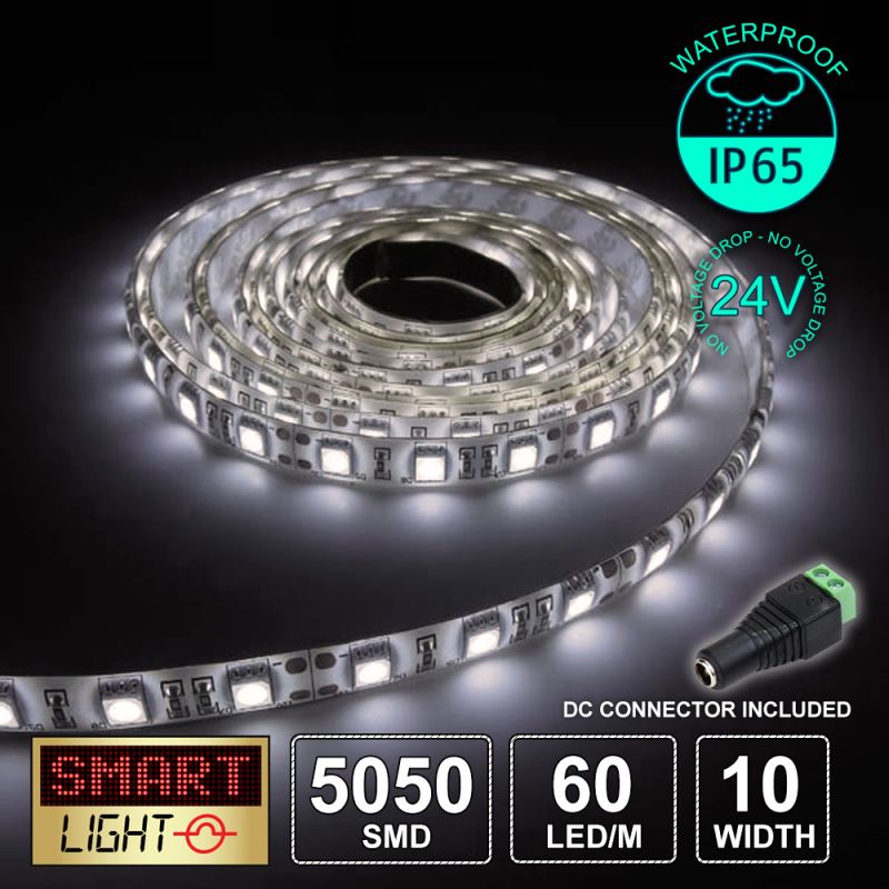 24V/10m SMD 5050 IP65 Waterproof Strip 600 LED - WARM WHITE