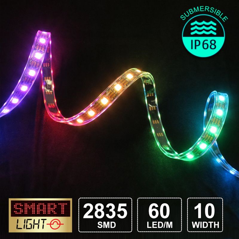 60 LED/M 12V SMD 2835 RGB LED Strip IP68 (White PCB)