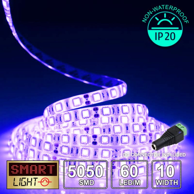 12V/1M SMD 5050 IP20 Non-Waterproof Strip 60 LED - PURPLE