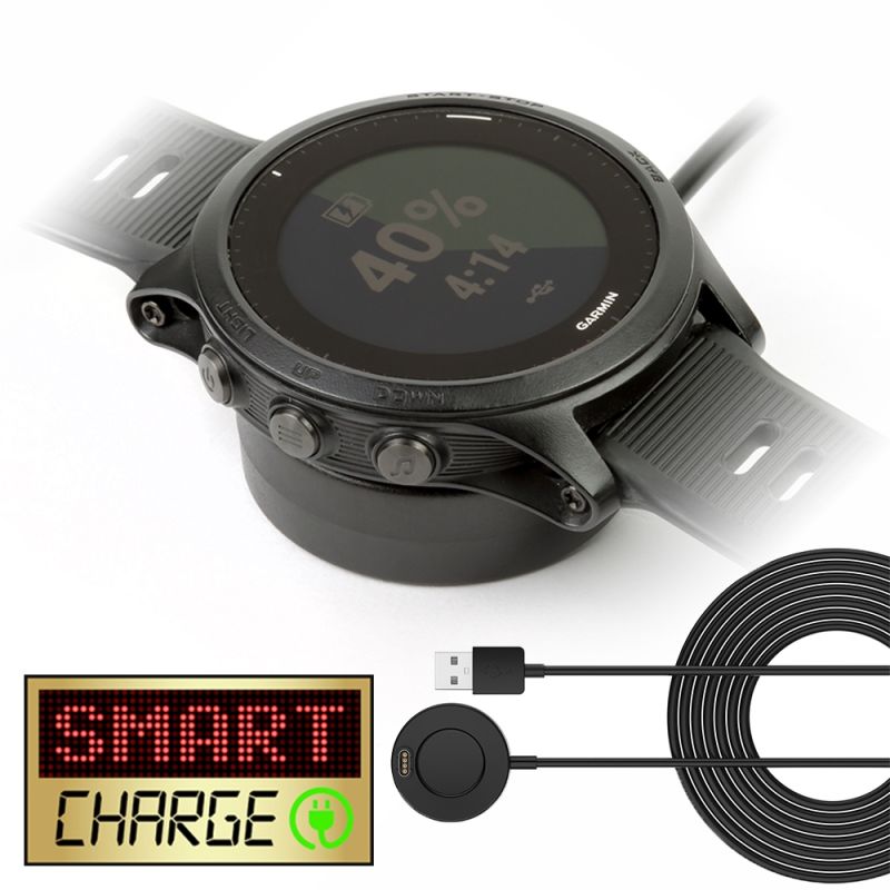 SmartCharge USB Flat Desktop Charger with 1M Data Cable For Garmin Vivomove Luxe / Style