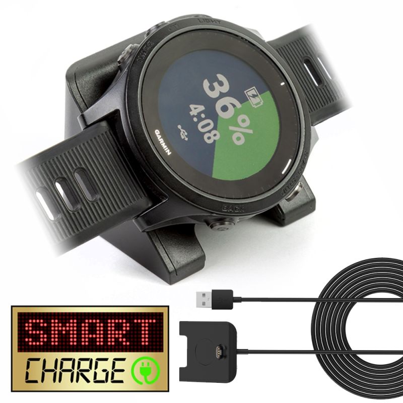 SmartCharge USB Vertical Desktop Charger with 1M Data Cable For Garmin Vivomove Luxe / Style