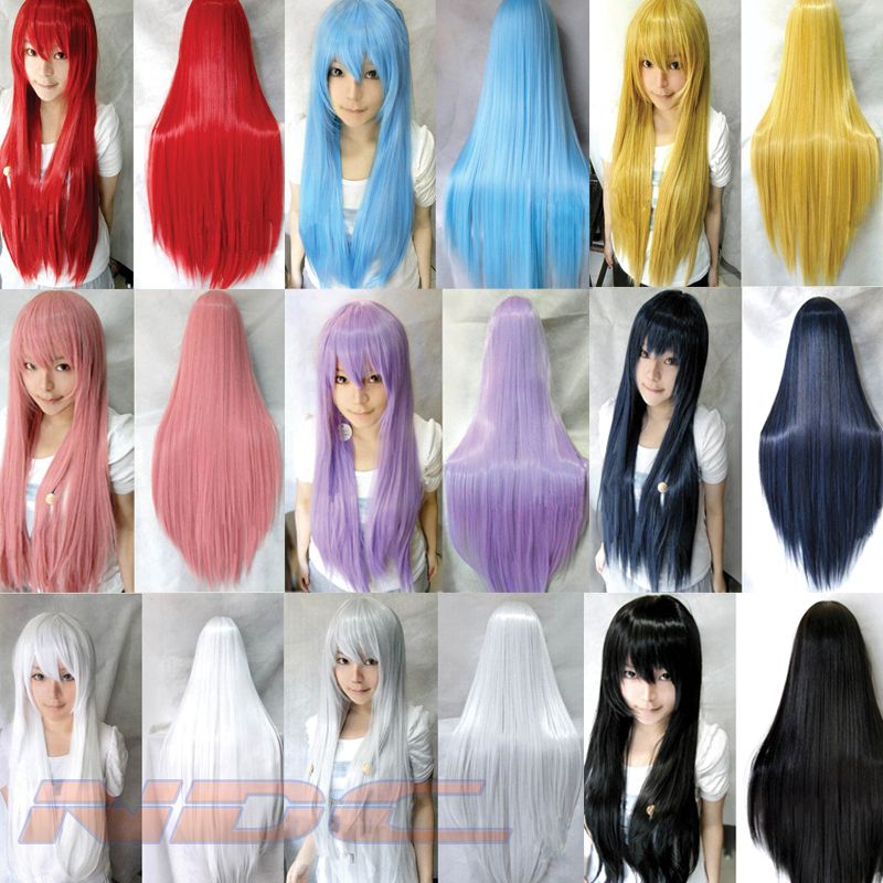W367 -- 80cm Cosplay Coloured Wig - STRAIGHT