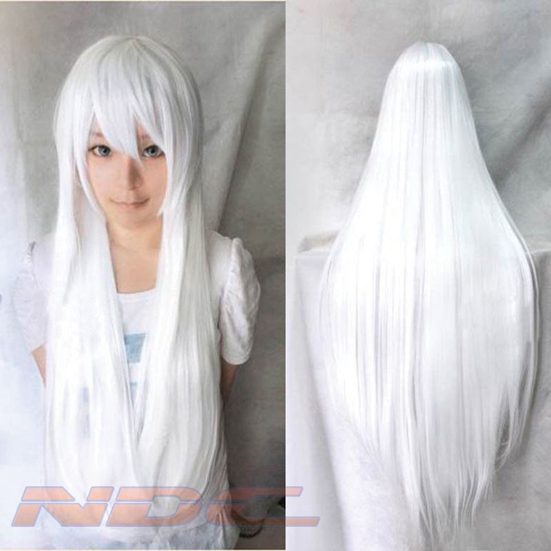 W369 -- 80cm Straight Wig - WHITE