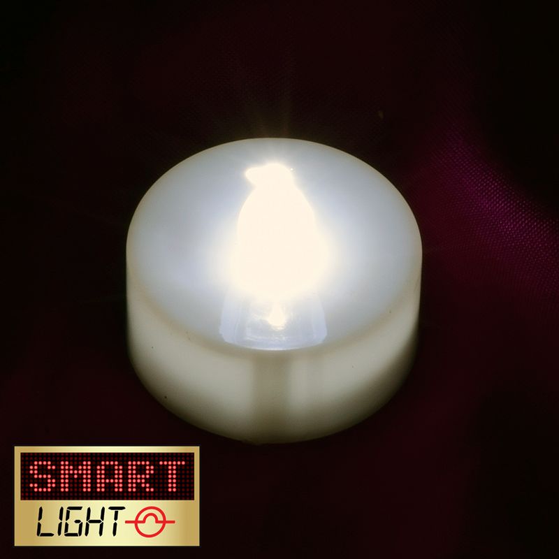 WHITE Flameless Flickering LED Tea Lights