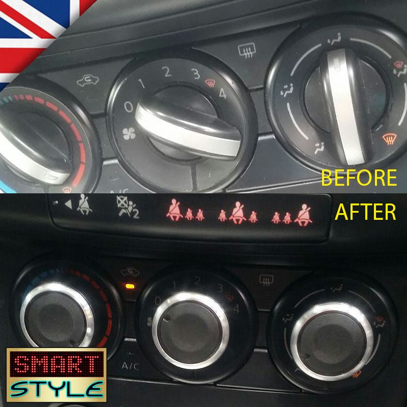 BLACK Aluminium Air-Con Knob Set for Nissan Qashqai/+2 BLACK