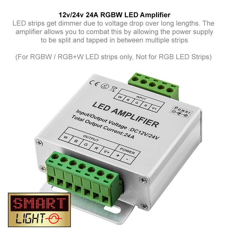 12V/24V Inline RGBW LED Amplifier 
