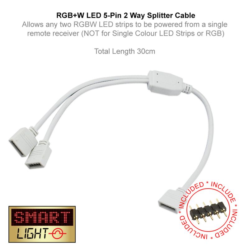 2 Way Splitter Cable for RGB+W LED Strips