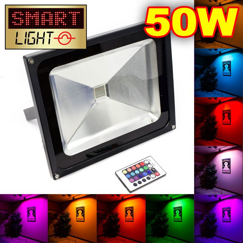 L874 -- SmartLight RGB LED Flood Light with Remote - UK PLUG 50W