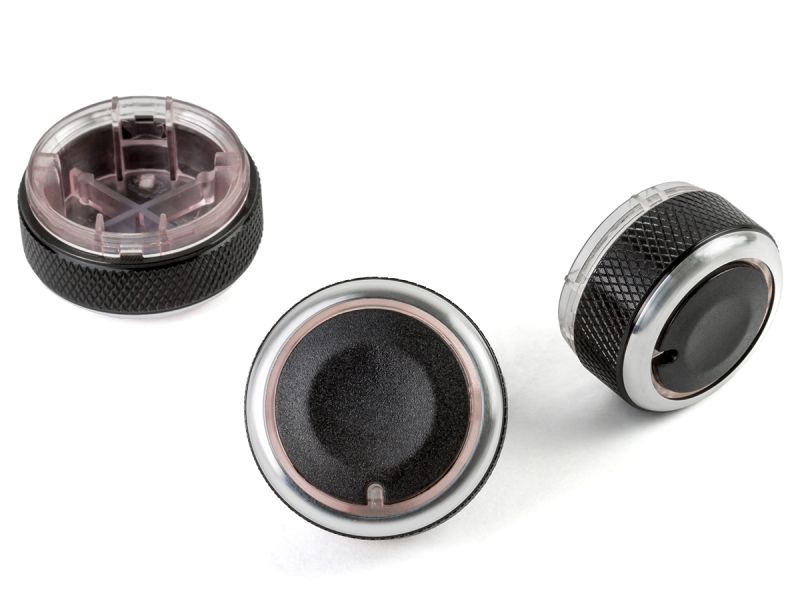 BLACK Aluminium Air-Con Knob Set for POLO MK4/MK5