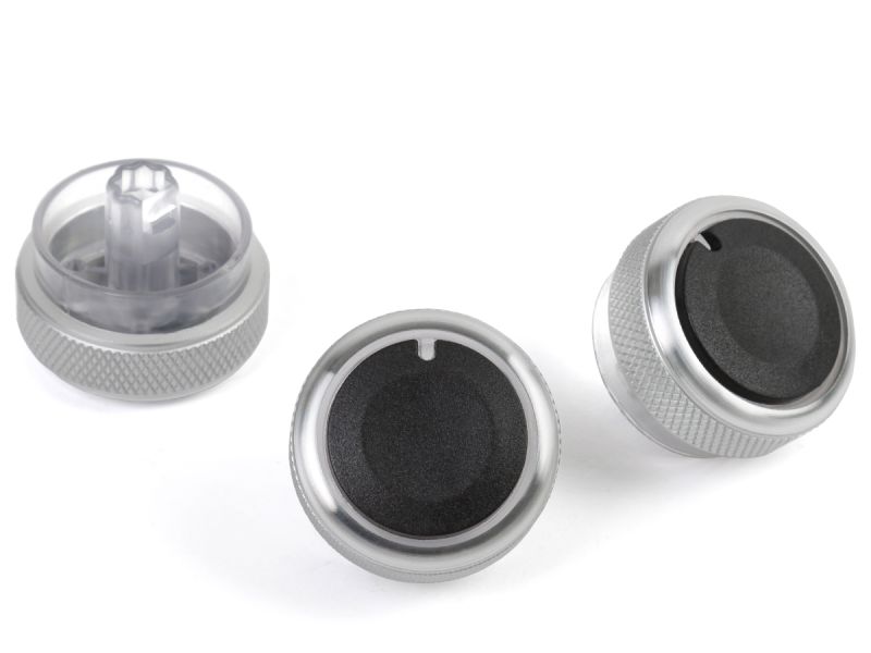 SILVER Aluminium Air-Con Knob Set for Ford Focus