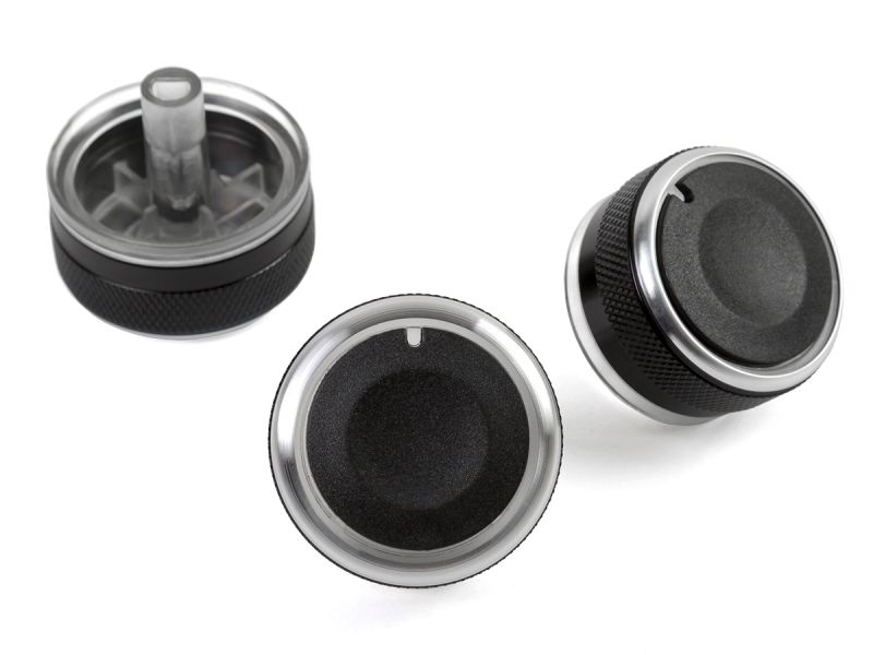 BLACK Aluminium Air-Con Knob Set for Mazda 6