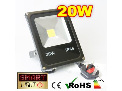 Flat Cool White LED Flood Light - 20W
