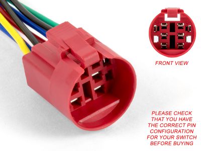 5x 25/28mm (22mm hole) SmartSwitch Angel Eye / Devil Eye Switch Connector Fly Lead 50cm - 2NO2NC