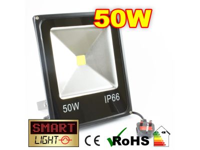 Flat Cool White LED Flood Light - 50W