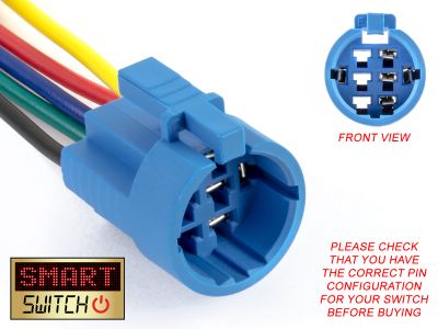 5 x 22mm (19mm Hole) Angel Eye / Devil Eye Switch Connector Fly Lead 15cm - Type 1